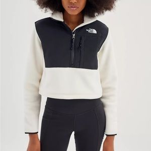 The North Face White Denali Cropped Fleece Jacket